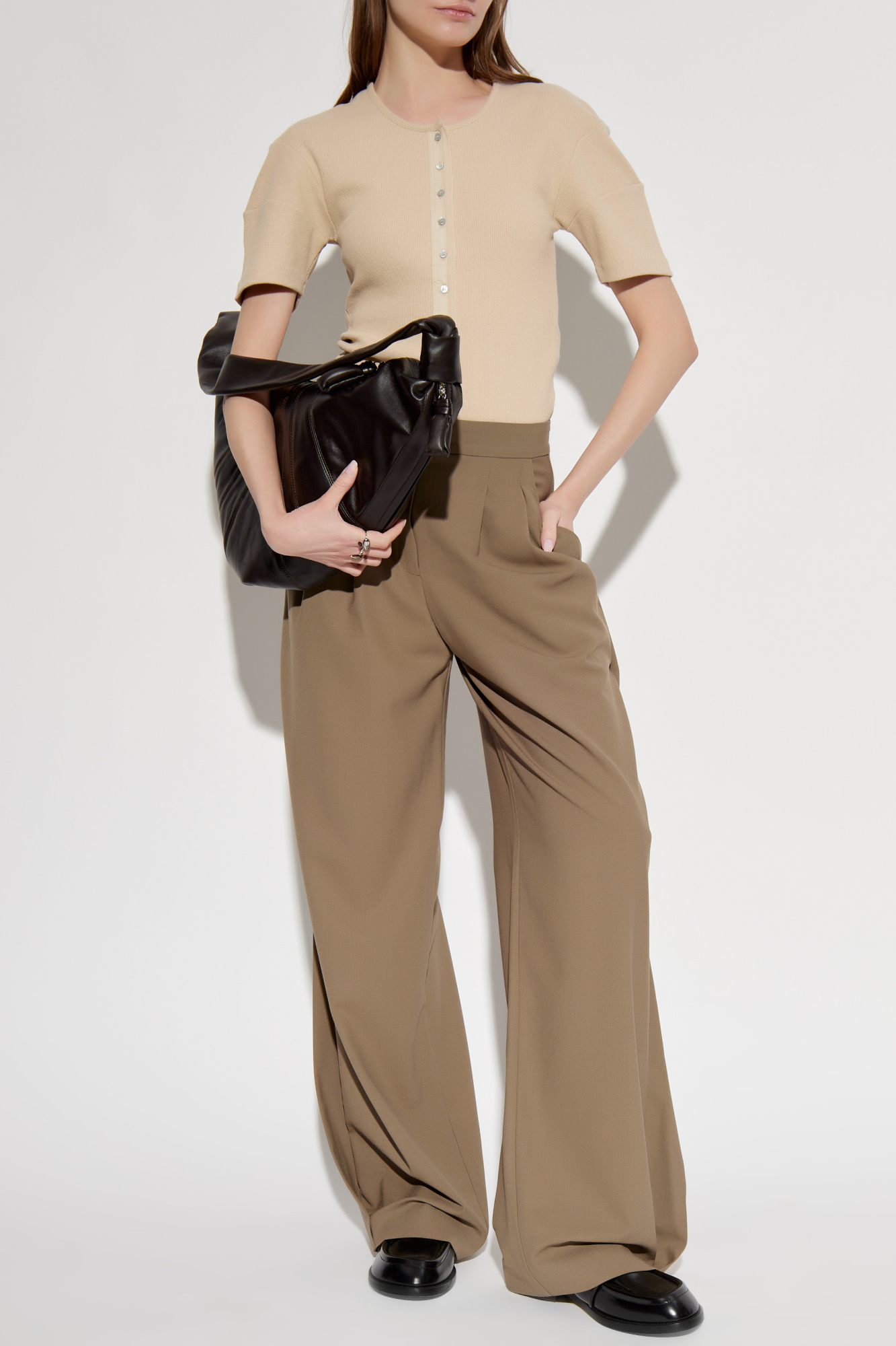 Beige Button-up top Lemaire - SchaferandweinerShops GB
